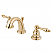 Traditional Two-Handle 3-Hole Deck Mounted Widespread Bathroom Faucet Plastic Pop-Up with Polished Chrome Finish
