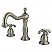 Traditional Two-Handle 3-Hole Deck Mounted Widespread Bathroom Faucet with Brass Pop-Up Polished Chrome Finish