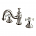 Traditional 2-Handle Three-Hole Deck Mounted Widespread Bathroom Faucet with Brass Pop-Up in Polished Chrome