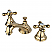 Traditional Dual Cross Two-Handle 3-Hole Deck Mounted Widespread Bathroom Faucet with Brass Pop-Up in Polished Chrome