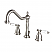 Traditional Dual Lever Two-Handle 3-Hole Deck Mounted Widespread Bathroom Faucet with Brass Pop-Up in Polished Chrome