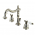 Traditional Dual Lever Two-Handle Three-Hole Deck Mounted Widespread Bathroom Faucet with Plastic Pop-Up in Polished Chrome
