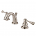 Vintage Dual Lever 2-Handle Three-Hole Deck Mounted Widespread Bathroom Faucet with Plastic Pop-Up in Polished Chrome