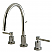 Contemporary Dual Lever Two-Handle 3-Hole Deck Mounted Widespread Bathroom Faucet with Brass Pop-Up in Polished Chrome
