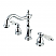 Traditional Dual Lever 2-Handle Three-Hole Deck Mounted Widespread Bathroom Faucet with Brass Pop-Up in Polished Chrome
