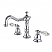 Traditional Dual Lever Two-Handle 3-Hole Deck Mounted Widespread Bathroom Faucet with Brass Pop-Up Polished Chrome