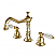 Traditional Dual Lever Two-Handle 3-Hole Deck Mounted Widespread Bathroom Faucet with Brass Pop-Up Polished Chrome