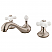 Traditional Dual Cross Two-Handle 3-Hole Deck Mounted Widespread Bathroom Faucet in Polished Chrome