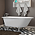 Cast-Iron Rolled Rim Clawfoot Tub 55" X 30" with 3 3/8" Bathtub Wall Faucet Drillings and English Telephone Style Faucet Complete with Plumbing Package Options