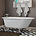 Cast-Iron Rolled Rim Clawfoot Tub 55" X 30" with 3 3/8" Bathtub Wall Faucet Drillings and English Telephone Style Faucet Complete with Plumbing Package Options