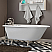 Cast-Iron Rolled Rim Clawfoot Tub 55" X 30" with complete Free Standing British Telephone Faucet and Hand Held Shower with Plumbing Package Options