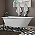 Cast-Iron Rolled Rim Clawfoot Tub 55" X 30" with complete Free Standing British Telephone Faucet and Hand Held Shower with Plumbing Package Options