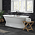 66" Cast Iron Dual Ended Pedestal Bathtub with Deckmount faucet drillings Complete plumbing package in Polished Chrome Finish