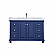 Issac Edwards Collection 48" Single Bathroom Vanity Set in Jewelry Blue and Carrara White Marble Countertop without Mirror