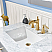 Issac Edwards Collection 30" Single Bathroom Vanity Set in Gray and Carrara White Marble Countertop without Mirror