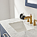 Issac Edwards Collection 36" Single Bathroom Vanity Set in Royal Blue and Carrara White Marble Countertop