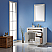Issac Edwards Collection 36" Single Bathroom Vanity Set in White and Carrara White Marble Countertop