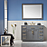 Issac Edwards Collection 48" Single Bathroom Vanity Set in Gray and Carrara White Marble Countertop