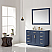 Issac Edwards Collection 48" Single Bathroom Vanity Set in Royal Blue and Carrara White Marble Countertop