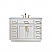 Issac Edwards Collection 48" Single Bathroom Vanity Set in White and Carrara White Marble Countertop