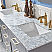 Issac Edwards Collection 72" Double Bathroom Vanity Set in Gray and Carrara White Marble Countertop without Mirror