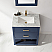 Issac Edwards Collection 30" Single Bathroom Vanity Set in Royal Blue and Carrara White Marble Countertop