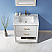 Issac Edwards Collection 30" Single Bathroom Vanity Set in White and Carrara White Marble Countertop