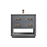 Issac Edwards Collection 36" Single Bathroom Vanity Set in Gray and Carrara White Marble Countertop