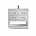 Issac Edwards Collection 36" Single Bathroom Vanity Set in White and Carrara White Marble Countertop with Mirror Option