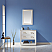 Issac Edwards Collection 36" Single Bathroom Vanity Set in White and Carrara White Marble Countertop with Mirror Option