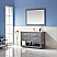 Issac Edwards Collection 48" Single Bathroom Vanity Set in Gray and Carrara White Marble Countertop with Mirror Option