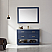 Issac Edwards Collection 48" Single Bathroom Vanity Set in Royal Blue and Carrara White Marble Countertop with Mirror Option
