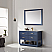 Issac Edwards Collection 48" Single Bathroom Vanity Set in Royal Blue and Carrara White Marble Countertop with Mirror Option