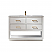 Issac Edwards Collection 48" Single Bathroom Vanity Set in White and Carrara White Marble Countertop with Mirror Option