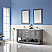 Issac Edwards Collection 60" Double Bathroom Vanity Set in Gray and Carrara White Marble Countertop with Mirror Option