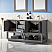 Issac Edwards Collection 60" Double Bathroom Vanity Set in Gray and Carrara White Marble Countertop with Mirror Option