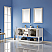 Issac Edwards Collection 60" Double Bathroom Vanity Set in White and Carrara White Marble Countertop with Mirror Option
