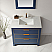 Issac Edwards Collection 36" Single Bathroom Vanity Set in Royal Blue and Composite Carrara White Stone Countertop without Mirror