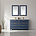 Issac Edwards Collection 60" Double Bathroom Vanity Set in Royal Blue and Composite Carrara White Stone Countertop without Mirror