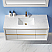 Issac Edwards Collection 48" Single Bathroom Vanity Set in White and Composite Carrara White Stone Countertop without Mirror
