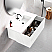 40" Bright White Finish Wall Mount Bath Vanity with Linen Cabinet Option Made in Spain