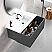 48" Heather Grey Finish Wall Mount Bath Vanity with Linen Cabinet Option Made in Spain