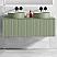 48" Lime Wall Mount Bath Vanity with Linen Cabinet Option Made in Spain