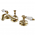Traditional Two-Handle 3-Hole Deck Mounted Widespread Bathroom Faucet with Brass Pop-Up in Polished Chrome with 4 Finish Options
