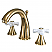 Traditional Two-Handle 3-Hole Deck Mounted Widespread Bathroom Faucet with Brass Pop-Up in Polished Chrome with 4 Color Options
