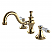 Traiditional Two-Handle 3-Hole Deck Mounted Widespread Bathroom Faucet with Brass Pop-Up in Polished Chrome