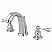 Traditional Two-Handle 3-Hole Deck Mounted Widespread Bathroom Faucet in Polished Chrome Finish