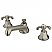 Modern 2-Handle Three-Hole Deck Mounted Widespread Bathroom Faucet with Brass Pop-Up in Polished Chrome Finish