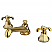 Modern 2-Handle Three-Hole Deck Mounted Widespread Bathroom Faucet with Brass Pop-Up in Polished Chrome Finish