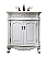 30" Antique White Finish Vanity with Victorian Style Leg